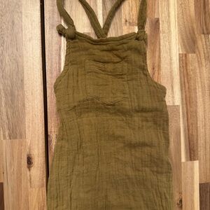 Jamie Kay Kids Olive Green Cotton Muslin Overalls Dungarees Size 2Y 2 Years
